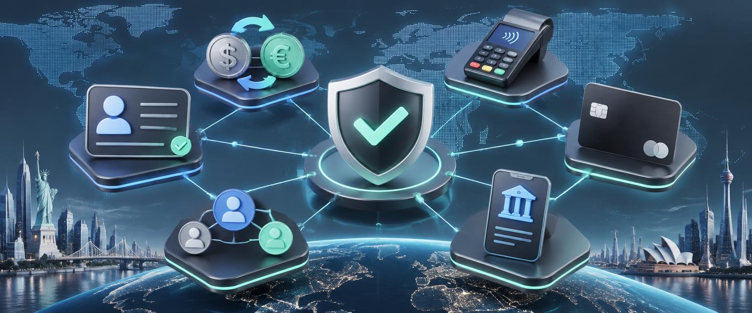 Connected verified fintech and payment profiles across global markets